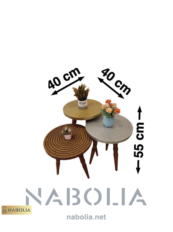 طقم ترابيزات ثلاثي-KA.18 - Nabolia Damietta hub furniture