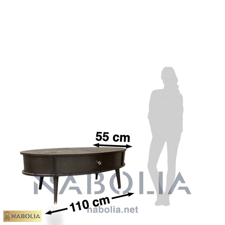 ترابيزة قهوة بيضاوي اسود-AH.6 - Nabolia Damietta hub furniture