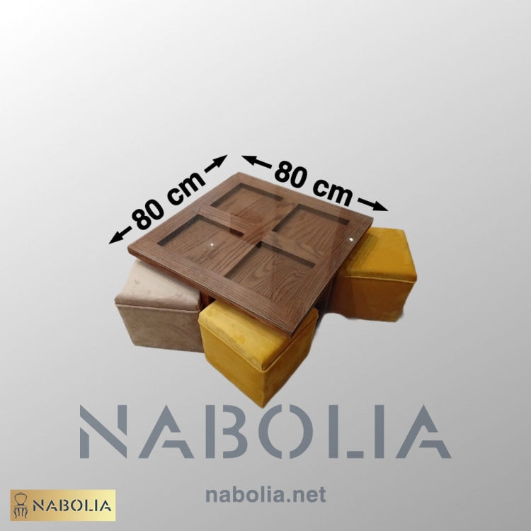 ترابيزة و اربعة بف - Nabolia Damietta hub furniture