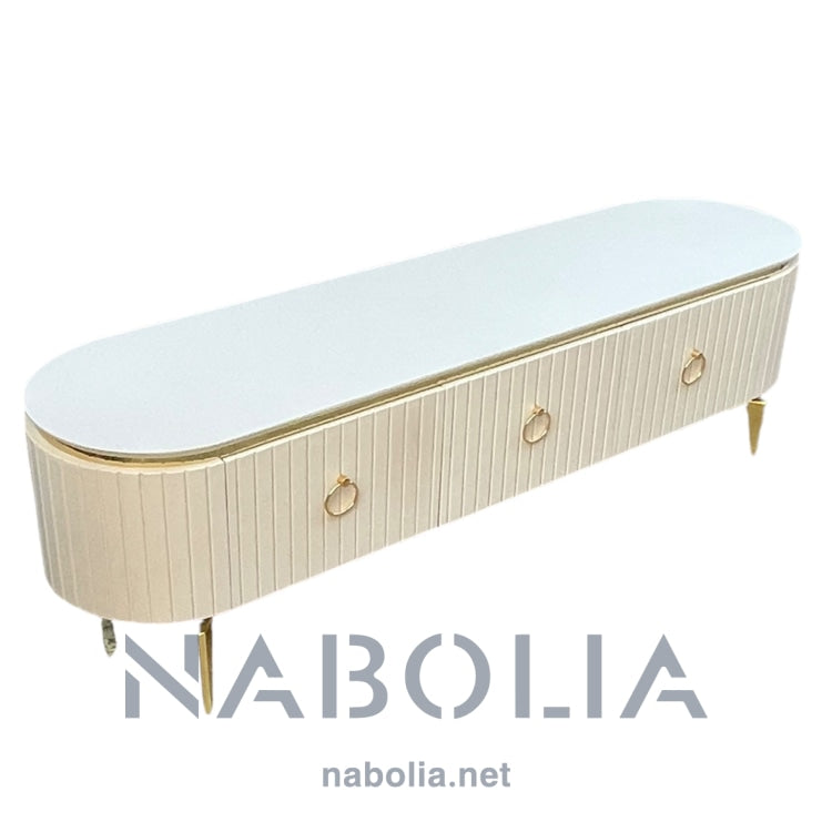 وحدة تلفزيون اوف وايت - Nabolia Damietta hub furniture