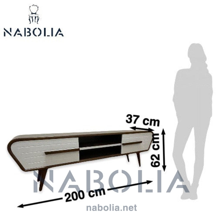وحدة تلفزيون خشب طبيعي - Nabolia Damietta hub furniture